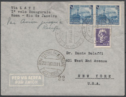 70 -  1939 - I° Volo Roma-Rio De Janeiro Via Lati. SPL - Storia Postale (Posta Aerea)