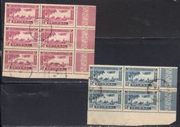 Senegal Poste Aerienne 1935 Yvert 25 Bloc De 4 Et 11 Bloc De 6. Bords De Feuille - Airmail