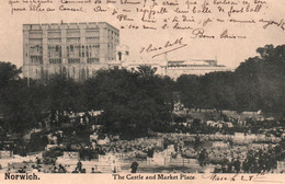 Norwich (Norfolk) The Castle And Market Place - Stereoscopic Company 's Series - Norwich