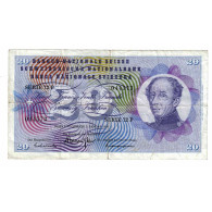 Billet, Suisse, 20 Franken, 1970, 1970-01-05, KM:46r, B - Suisse