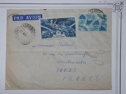 BG3  DJIBOUTI  BELLE LETTRE RR 1947  CACHET PAR AVION  A  PARIS FRANCE   + PA N°13 F. LIBRE ++AFFR. PLAISANT - Covers & Documents