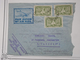 BG3  INDOCHINE   LETTRE CURIOSITé  1948 ANNAM NHATRANG   A  PARIS FRANCE   +COLONEL A ECRIT PARTOUT ++AFFR. INTERESSANT - Briefe U. Dokumente