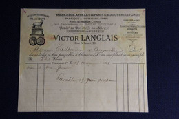 Facture Ancienne : THIERS, Mercerie, Fabrique De Coutellerie, Victor LANGLAIS. - 1800 – 1899