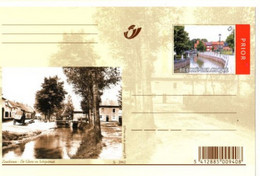 ZOUTLEEUW - De Ghete En Schipstraat - Vroeger En In 2002 - Gele Briefkaart - Niet Verzonden - Nr 3J 2002 - Zoutleeuw