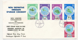 NOUVELLES HÉBRIDES - Env FDC 1er Jour - Emission D'usage Courant - VILA 7 Sept 1977 - Ed Anglaise - FDC