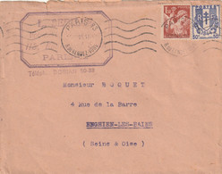 LETTRE PARIS 73 RUE DU RENDEZ VOUS 1945 - 1939-44 Iris