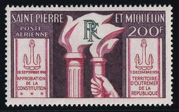 St Pierre Et Miquelon Poste Aérienne N°26 - Neuf * Avec Charnière - TB - Unused Stamps