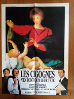 AFFICHE CINEMA ORIGINALE FILM LES CIGOGNES N'EN FONT QU'A LEUR TETE 1989 MARLENE JOBERT 52,8CMX38,8CM DE DIDIER KAMINKA - Affiches & Posters