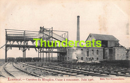 CPA LESSINES CARRIERE DU MOUPLON USINE A CONCASSER JUIN 1906 - Lessines