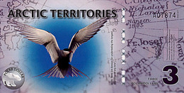 Territories Arctic 3 Polar Dollar 2011 UNC Polymer - Fictifs & Spécimens