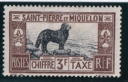 St Pierre Et Miquelon Taxe N°31 - Neuf * Avec Charnière - TB - Portomarken