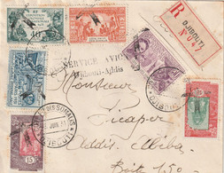 CDS Lettre Recommandé SERVICE AVION I Djibouti-Addis-Abéba3-6-1931 - Covers & Documents