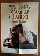 AFFICHE CINEMA ORIGINALE FILM CAMILLE CLAUDEL 1988 ISABELLE ADJANI GERARD DEPARDIEU 54,1CMX40,2CM DE BRUNO NUYTTEN - Affiches & Posters