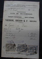 Fisc. 1. Taxe De Transmission, Transports Internationaux Théodore, Grégoir & C° Erquelinnes - Dokumente