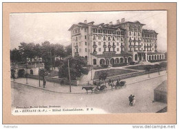 CPA 64 HENDAYE HOTEL ESKUALDUNA HORSE TRANSPORT CHEAP CARD ATTELAGE - Hendaye