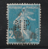 5FRANCE 095 // YVERT 140 (PERFORÉ= LNP) // 1907-20 - Used Stamps