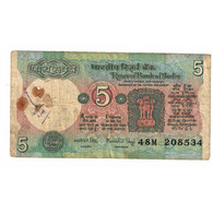 Billet, Inde, 5 Rupees, 1984, KM:80i, B - India
