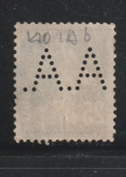 5FRANCE 099 // YVERT 140 A) (PERFORÉ= AA) // 1907-20 - Oblitérés