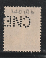 5FRANCE 109 // YVERT 140 A)  (PERFORÉ= CN-especial-E) // 1907-20 - Oblitérés