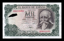 España Spain Error 1000 Pesetas J. Echegaray 1971 Pick 154 Serie 2E MBC/+ VF/+ - 1000 Pesetas