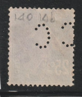 5FRANCE 112 // YVERT 140 A)  (PERFORÉ= CC) // 1907-20 - Oblitérés