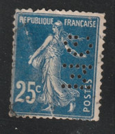 5FRANCE 117 // YVERT 140 A)  (PERFORÉ= MG) // 1907-20 - Gebraucht