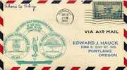 1930  Honolulu HI  Experimental Shore To Ship Mail  Signed By Pilot - 1c. 1918-1940 Storia Postale