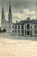 Illkirch Graffenstaden * 1900 * Rathaus Und Kirche * Place De La Mairie Et église - Other & Unclassified