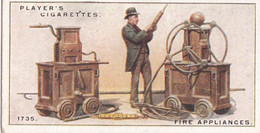 Fire Fighting Appliances 1930  - Players Cigarette Card - 3 Fire Appliance 1735 - Ogden's