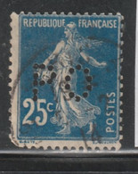 5FRANCE 131 // YVERT 140 B)  (PERFORÉ= PO) // 1907-20 - Used Stamps