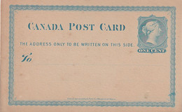 CANADA ENTIER POSTAL NEUF - 1860-1899 Reinado De Victoria