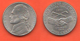 Stati Uniti 5 Five Cents 2004 P Lewis E Clark Nichel Coin - Commemorative