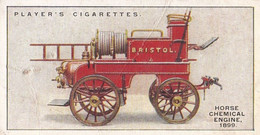 Fire Fighting Appliances 1930  - Players Cigarette Card - 29 Horse Chemical Engine 1899 - Ogden's