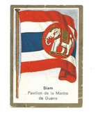 Chromo SIAM Thailand  Flag Drapeau Eléphant Petite Déchirure à 7 H Small Tear At 7 O'clock 60 X 42 Kwatta - Other & Unclassified