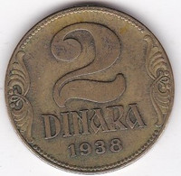 Yougoslavie 2 Dinars 1938 Pierre II Bronze-aluminium, KM# 20 - Joegoslavië
