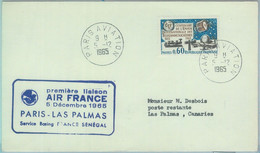 83146 - FRANCE - Postal History - FIRST FLIGHT:  Paris - Las Palmas 1965 - Otros & Sin Clasificación