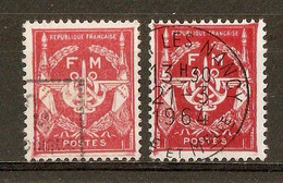 1946-58 Franchise Militaire - Sans Valeur Rouge - Nuances YT 12 - Used Stamps