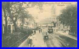 * MARGATE CLIFTONVILLE - Alexandra Road - Animée - Tram - 59635 - Edit. VALENTINE'S SERIES - 1910 - Margate
