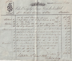 A19514 - INVOICE FROM AUSTRIAN EMPIRE 1848 KOLOZSVAR KLAUSENBURG CLUJ-NAPOCA ROMANIA VIKOL GERGELY ES TARSA KERESKEDESEK - Autriche