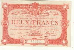 Chambre De Commerce Du Havre , Deux Francs , 2 Francs   ///  Ref.  Oct.  22 - Chambre De Commerce