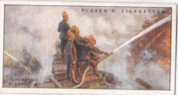 Fire Fighting Appliances 1930  - Players Cigarette Card - 39 Operating Large Jet - Ogden's