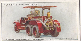 Fire Fighting Appliances 1930  - Players Cigarette Card - 50 6 Wheeler Fire Engine - Ogden's