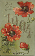 Buon Capo D'anno ! 1904 , Carte Précurseur Gaufrée  , µ - New Year