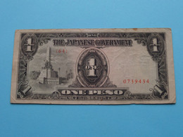 1 One Peso ( 64 - 0739434 ) The Japanese Government ( For Grade See SCAN ) Occupation / G ! - Philippines