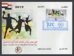 Egypt - 2019 - FDC - ( Egypt Wins The Junior Handball World Cup ) - Covers & Documents