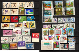POLAND POLEN POLOGNE COLLECTION 60 USED VARIOUS STAMPS MANY WITH GUM Sport Nature - Collezioni