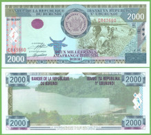 BURUNDI 2000 FRANCS 2001  P-41a  UNC - Burundi