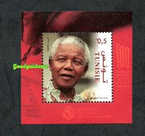 2018- Tunisia - Tunisie- Centenary Of Nelson Mandela- Centenaire De Nelson Mandela- Block MNH** - Blokken & Velletjes