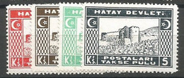 Turkey Türkei Turkiye Hatay Mi.Porto 6/9 Complete Set MNH / ** 1939 - 1934-39 Sandjak D'Alexandrette & Hatay