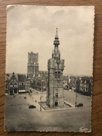 CPSM BETHUNE 62 Perspective Sur Le Beffroi Et L'église Saint Vaast - Bethune